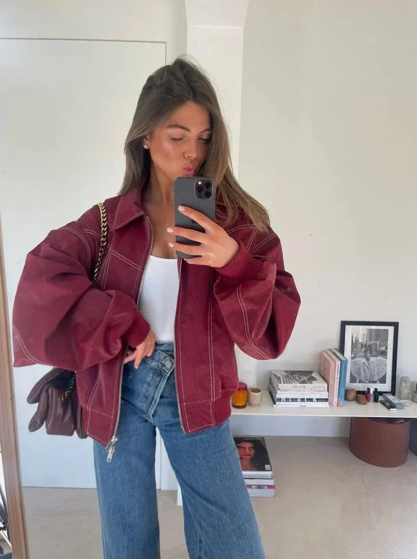 OVERSIZED KONTRASTJAKKE