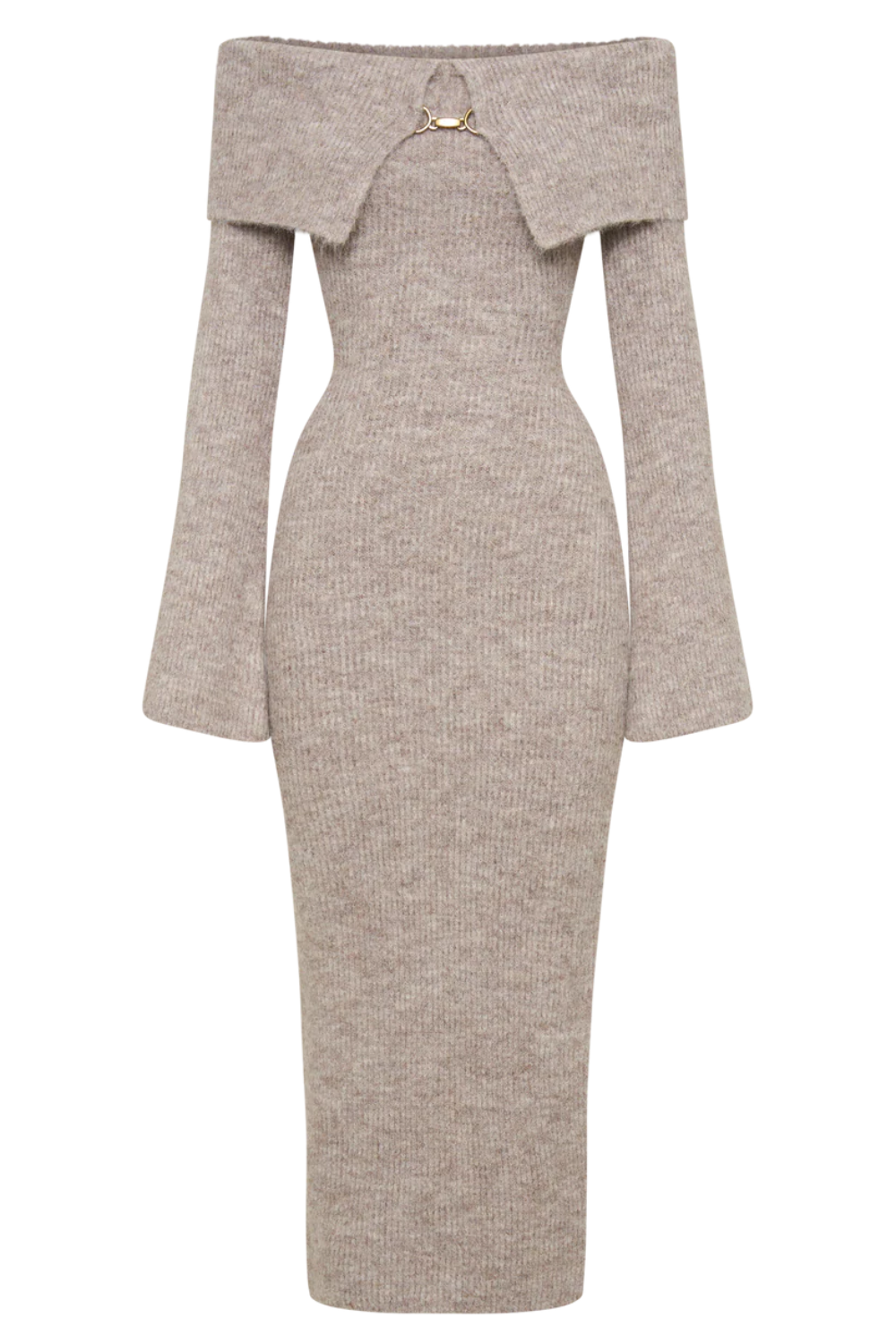 Aurora | Figurbetontes Off-Shoulder Strickkleid