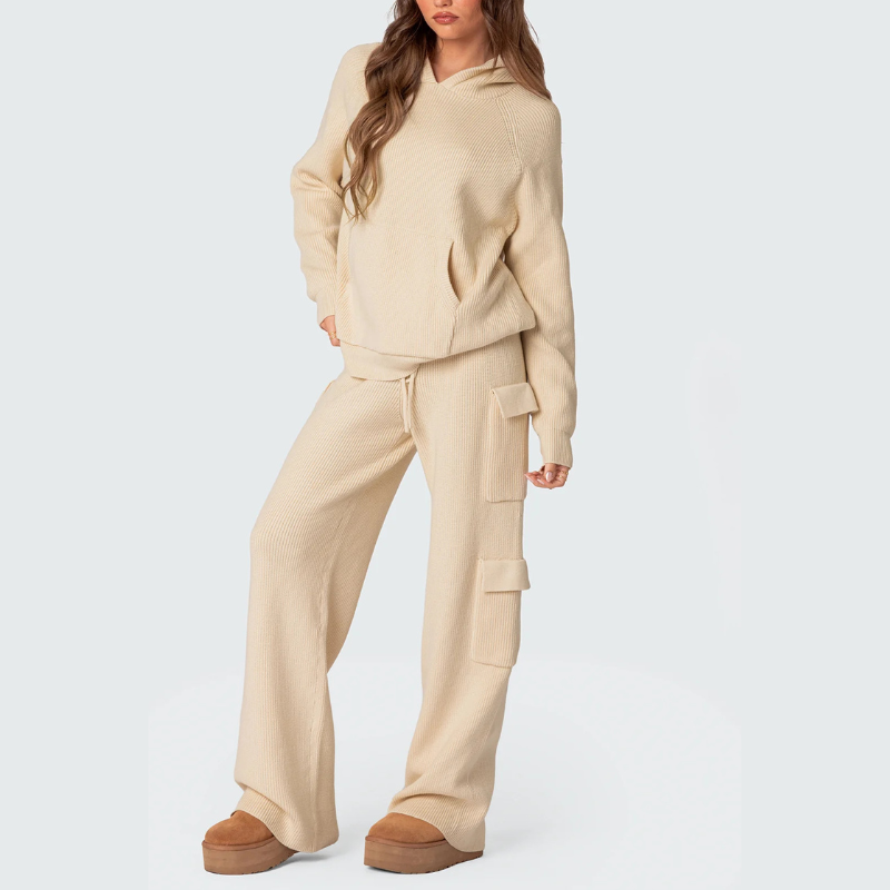 Strick-Cargo-Loungewear-Set