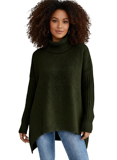 Liv | Elegant langer Rollkragenpullover