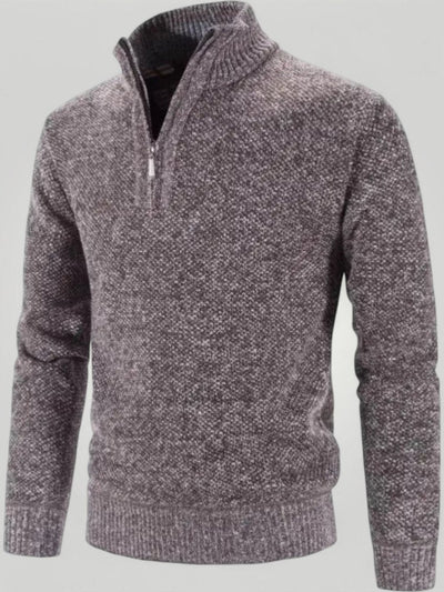 Dicker Pullover mit Reißverschluss