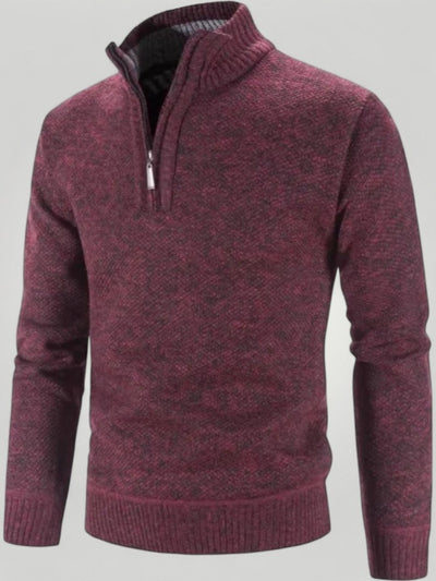 Dicker Pullover mit Reißverschluss