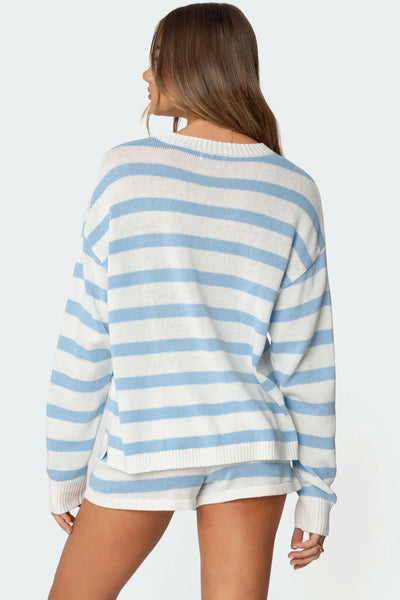 Olivia strikket stripet sett