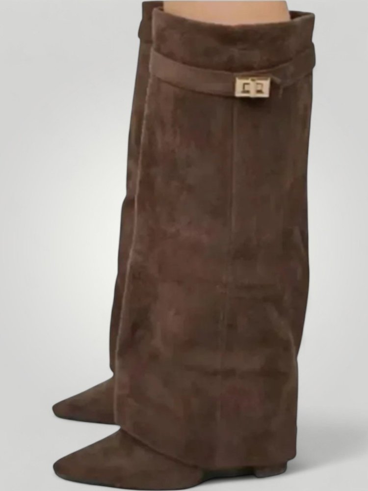 Elegante Kniehohe Stiefel mit Hohem Absatz