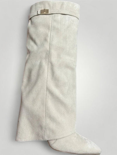 Elegante Kniehohe Stiefel mit Hohem Absatz