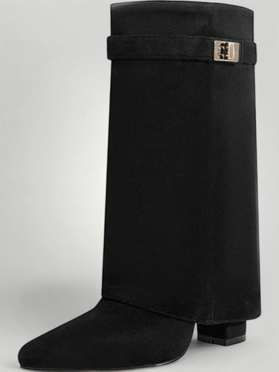 Elegante Kniehohe Stiefel mit Hohem Absatz