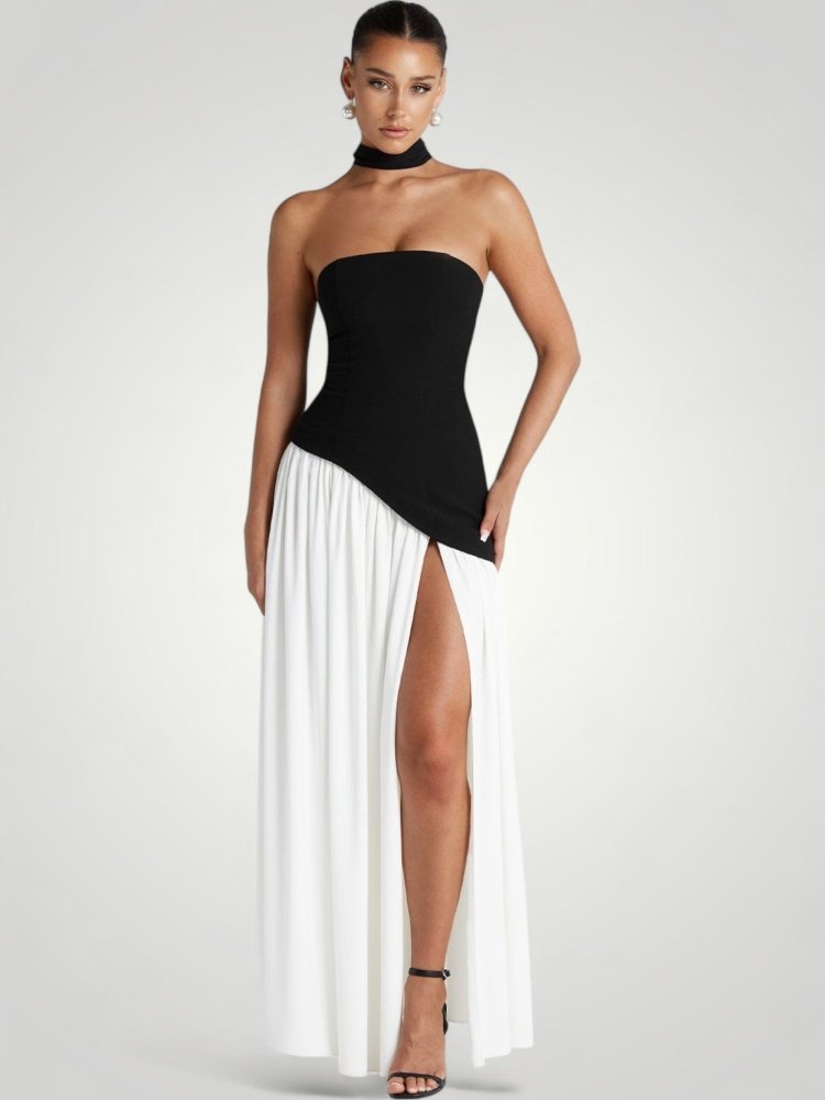 Elegantes Maxikleid mit Asymmetrischem Design