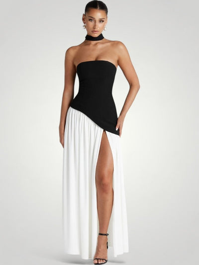 Elegantes Maxikleid mit Asymmetrischem Design