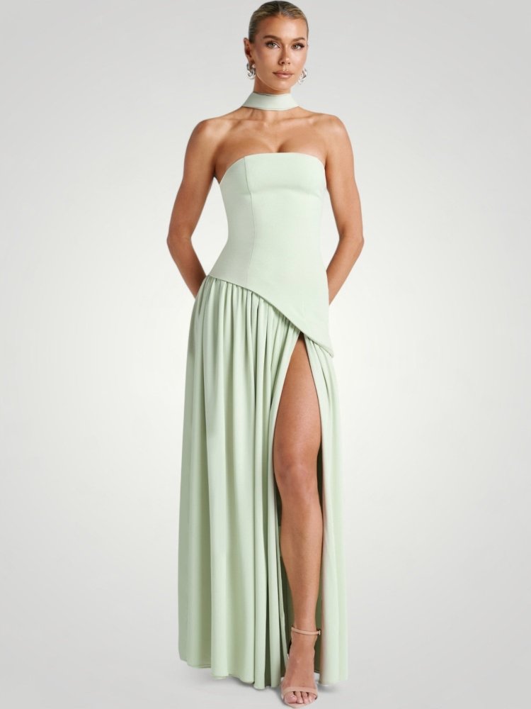 Elegantes Maxikleid mit Asymmetrischem Design