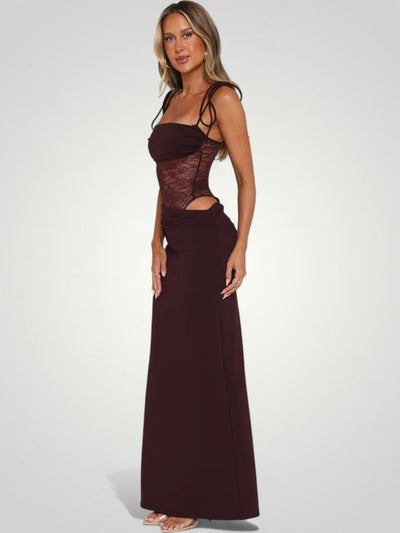 Elegantes Maxikleid Sommer mit Spitzen-Details