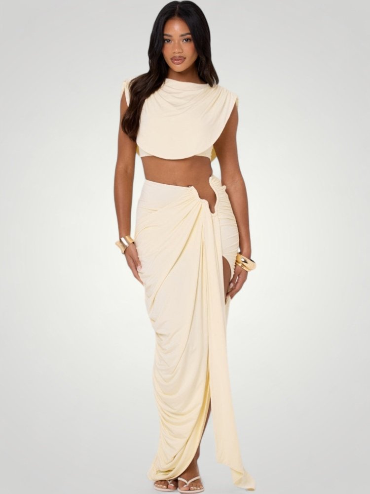 Maxiset Sommer mit Figurschmeichelndem Fall