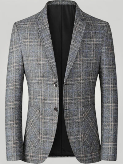 Slim Fit Blazer Damen im Britischen Karomuster