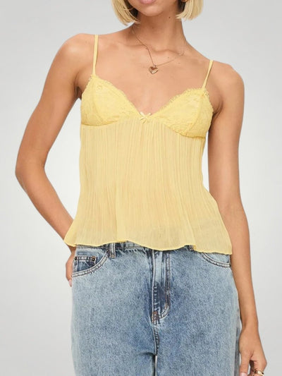 Transparente Spitzen-Camisole mit Elegantem Look