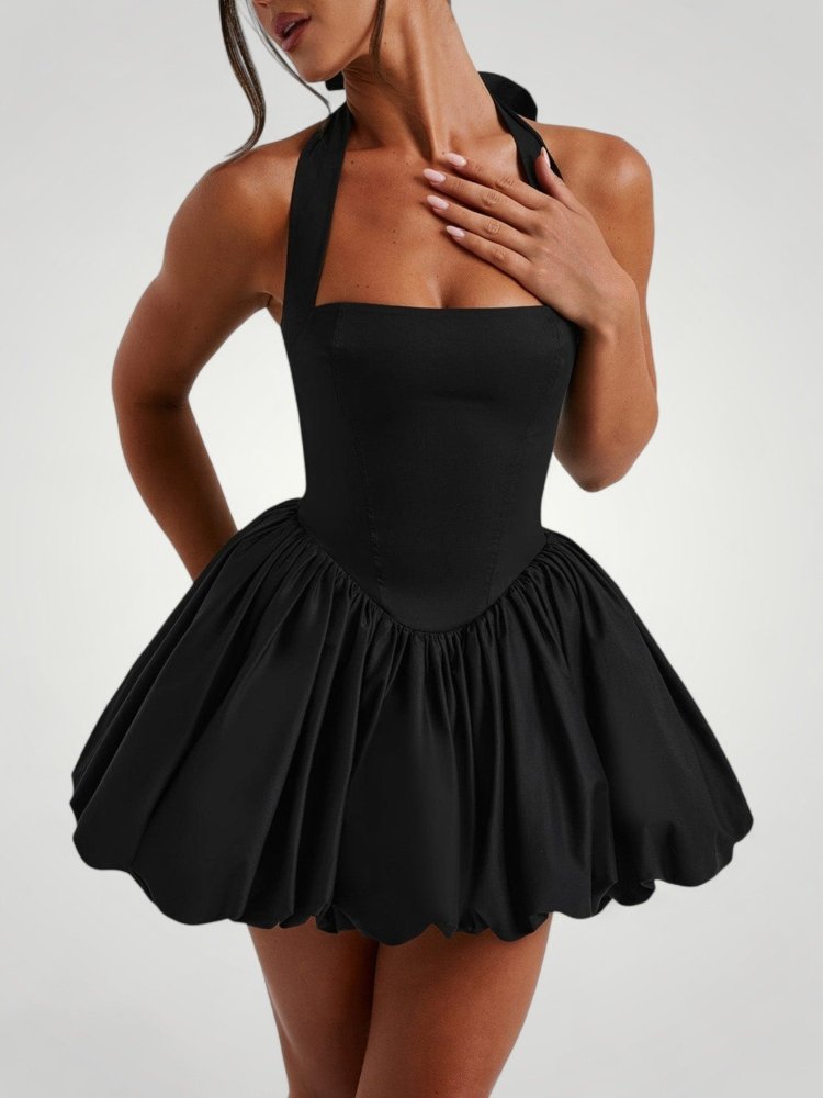 Verspieltes Mini-Kleid mit Puffball-Skirt